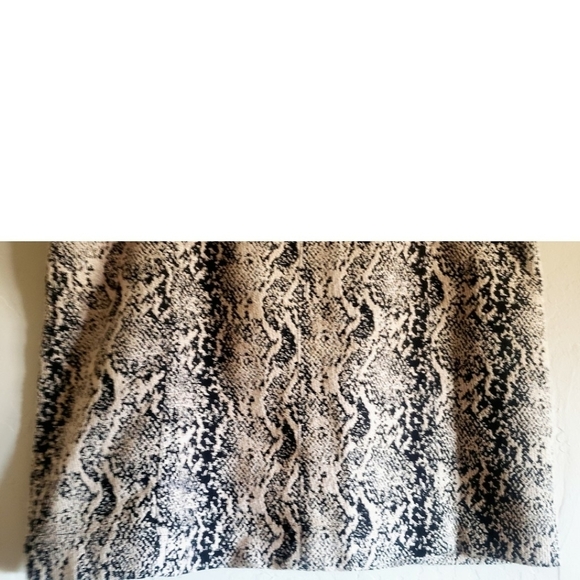 Free People Mini Skirt Black Tan Print 12 Hippie Geometric M Y2K Zippered Boho - Picture 4 of 8